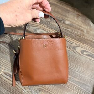 Banana Republic Brown Leather Mini Satchel Crossbody